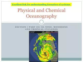 Physical and Chemical Oceanography