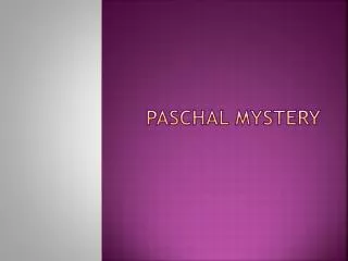 Paschal Mystery