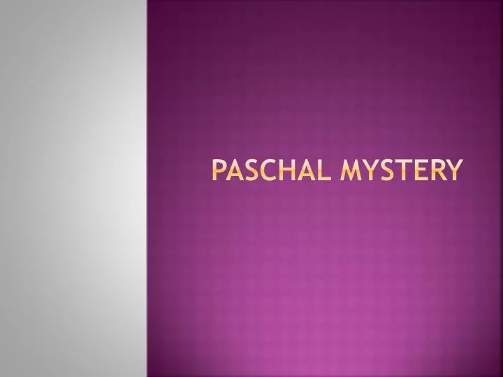 paschal mystery