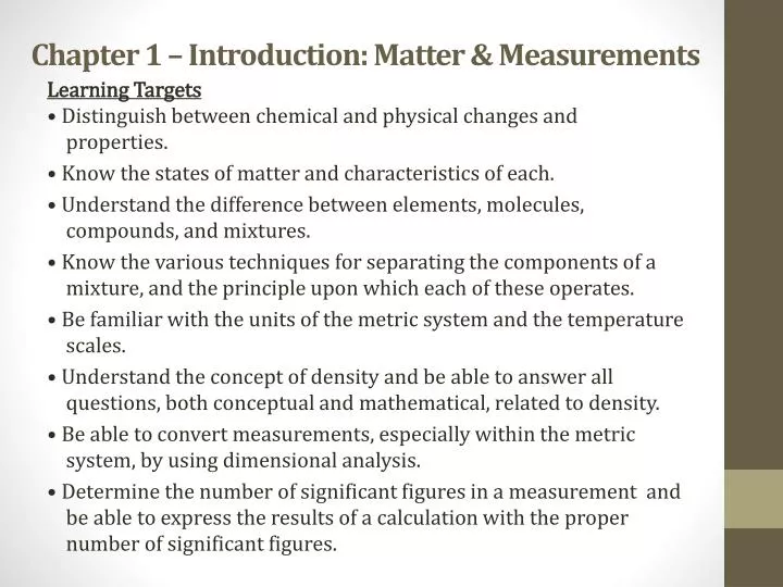 chapter 1 introduction matter measurements