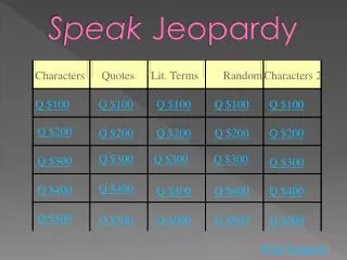 Speak Jeopardy