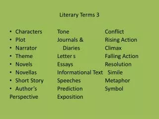 Literary Terms 3