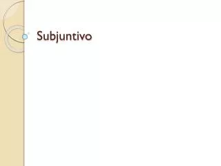 subjuntivo