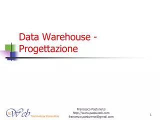 data warehouse progettazione