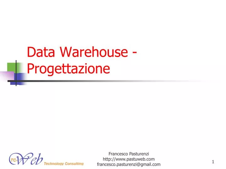 data warehouse progettazione