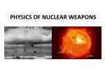 PHYSICS OF NUCLEAR WEAPONS - slide 1