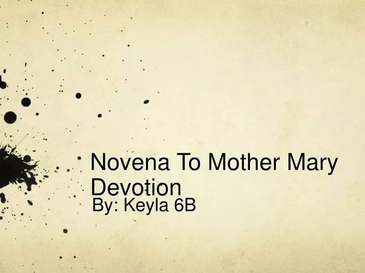 novena to mother mary devotion