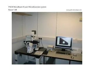 PALM MicroBeam 4 Laser Microdissection system Room 1.08