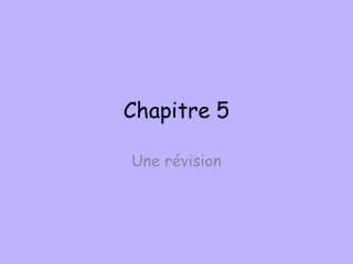 Chapitre 5