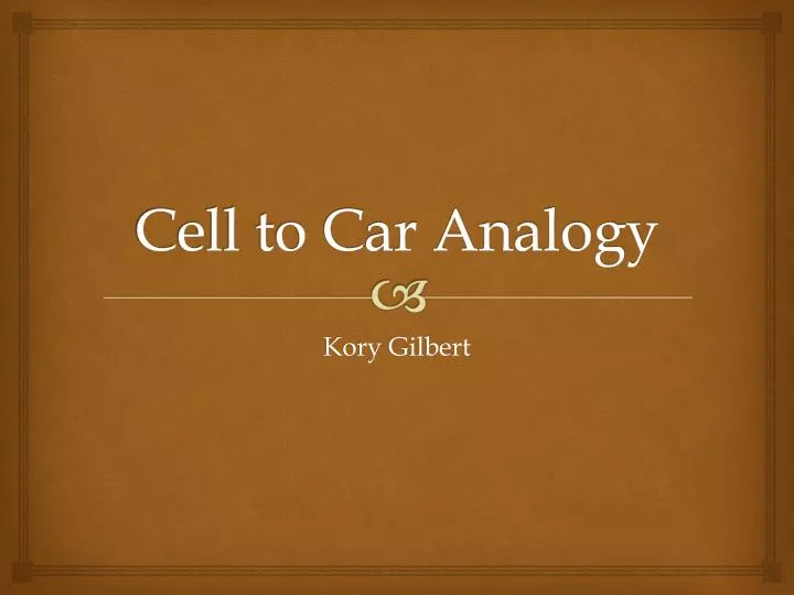 cell to car analogy