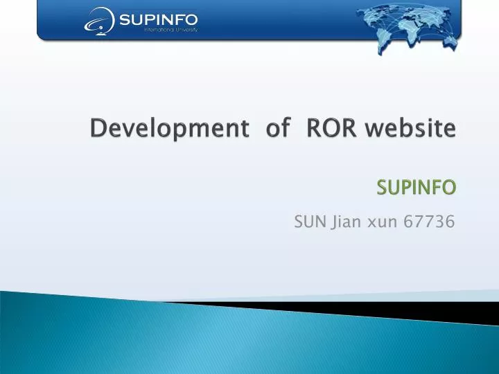 development of ror website supinfo