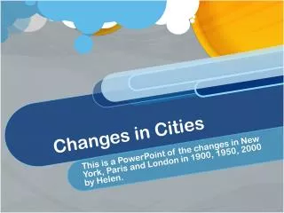 Changes in Cities