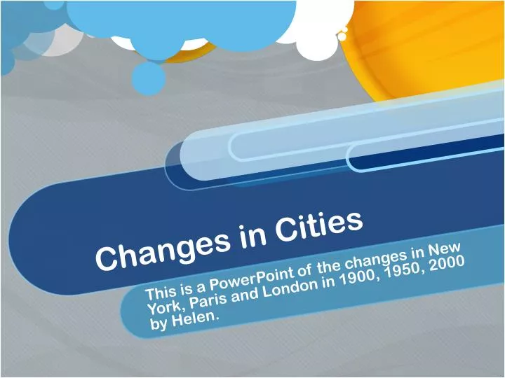 changes in cities