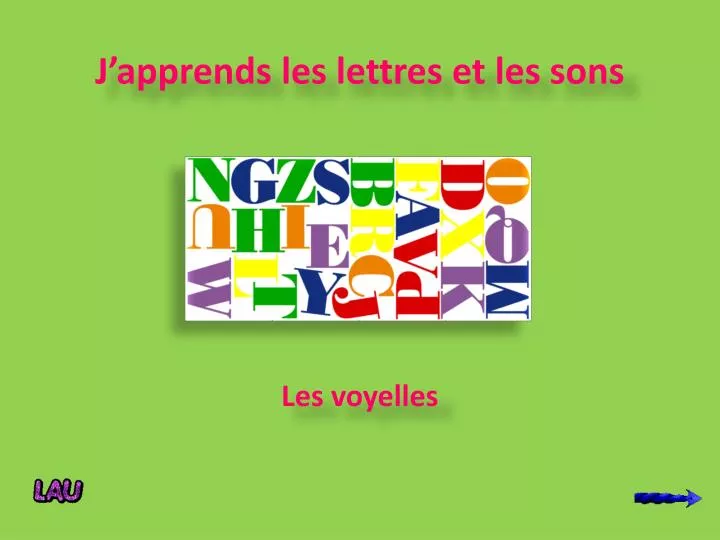 j apprends les lettres et les sons