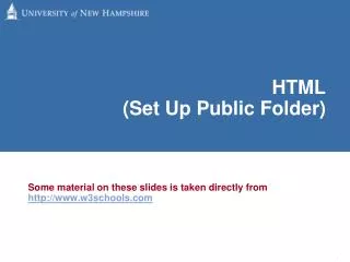 HTML (Set Up Public Folder)