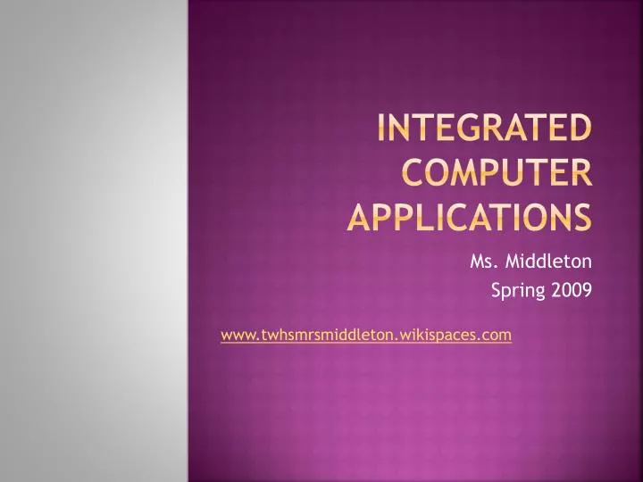 integrated computer applications