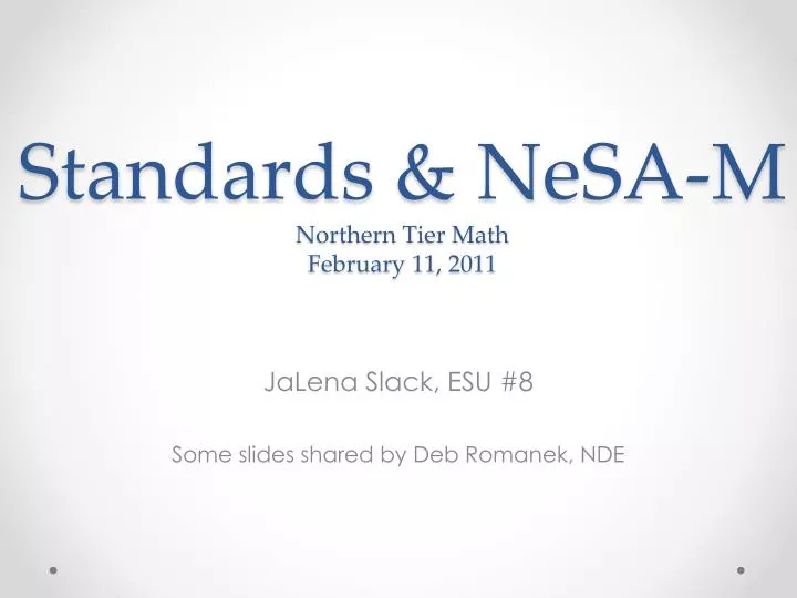 standards nesa m northern tier math february 11 2011
