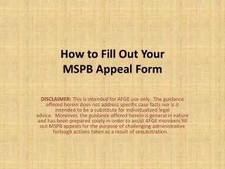 How to Fill Out Your MSPB Appeal Form