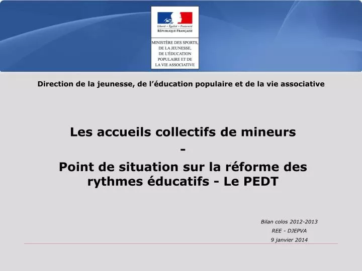 direction de la jeunesse de l ducation populaire et de la vie associative