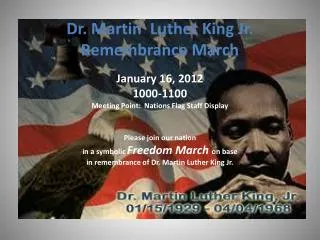 Dr. Martin Luther King Jr. Remembrance March