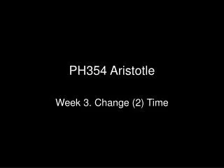 PH354 Aristotle