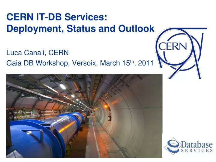 cern it db services deployment status and outlook