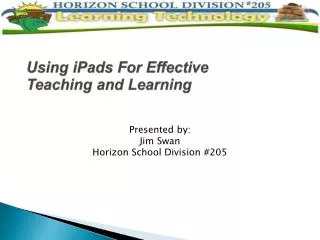 Using iPads For Effective Teaching and Learning