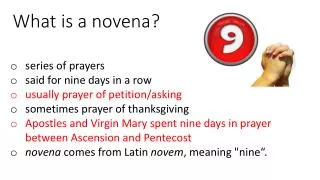 What is a novena?