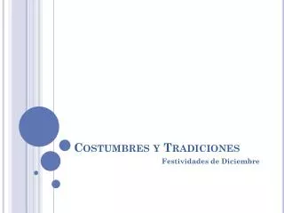 costumbres y tradiciones