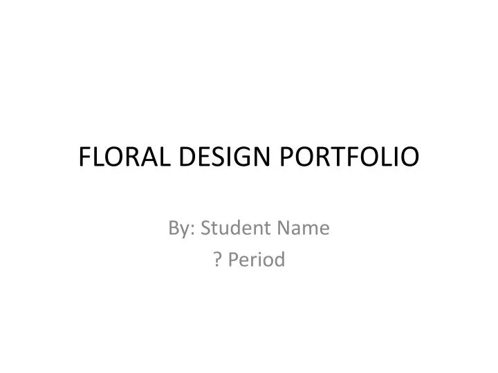 floral design portfolio