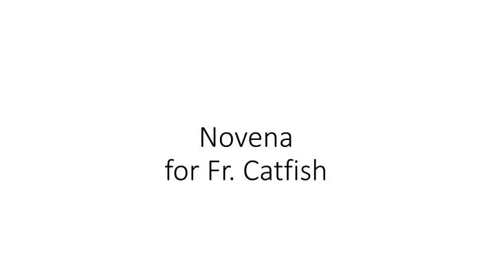 novena for fr catfish