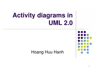 Activity diagrams in UML 2.0