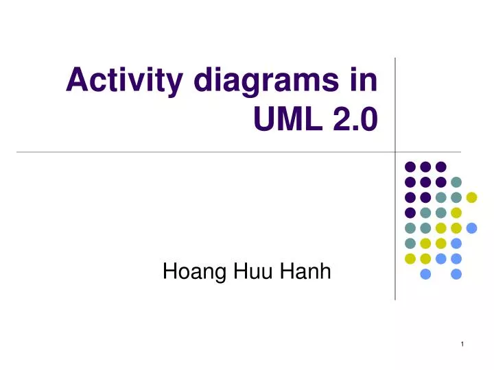 activity diagrams in uml 2 0