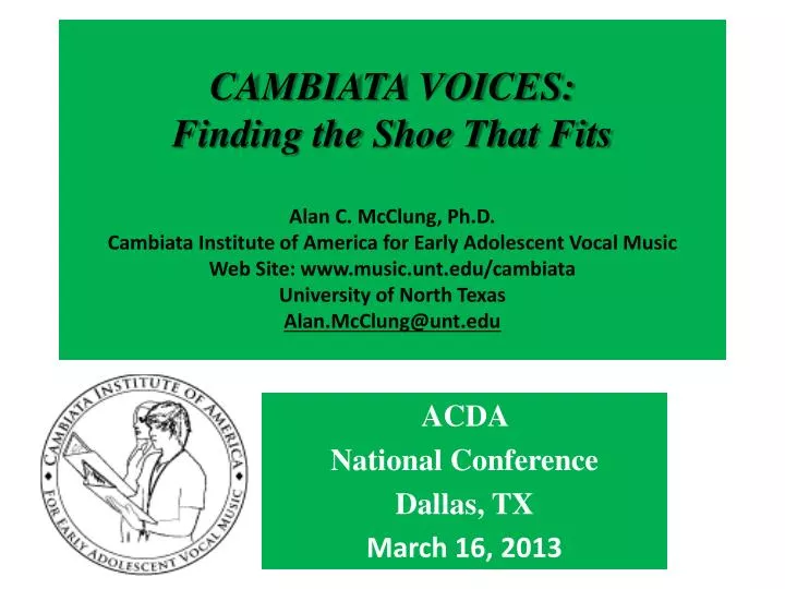 acda national conference dallas tx march 16 2013