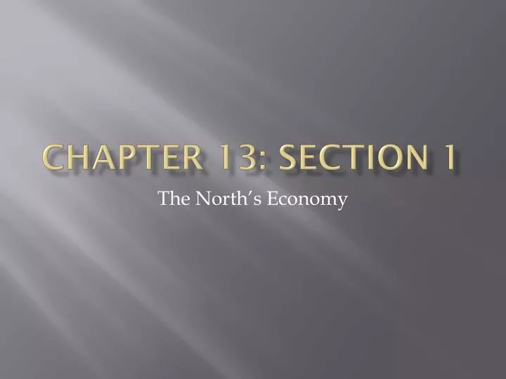 chapter 13 section 1