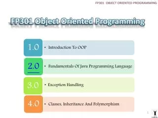 FP301 Object Oriented Programming