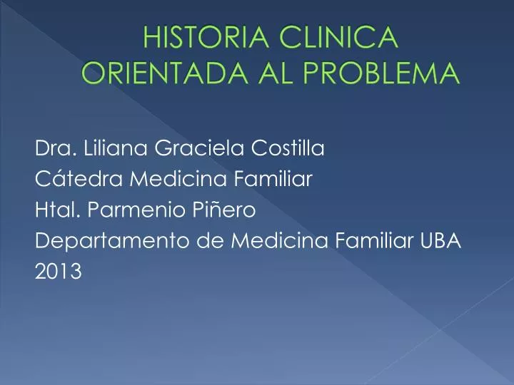 historia clinica orientada al problema