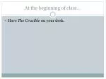 At the beginning of class… - slide 1