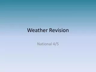 weather revision