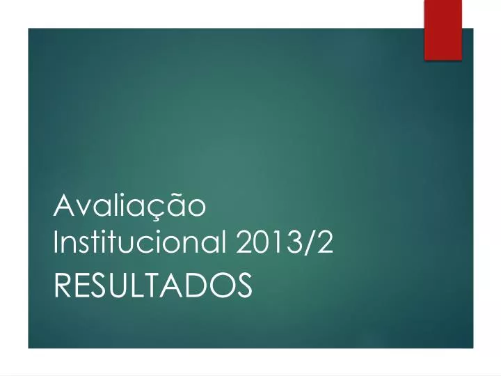avalia o institucional 2013 2