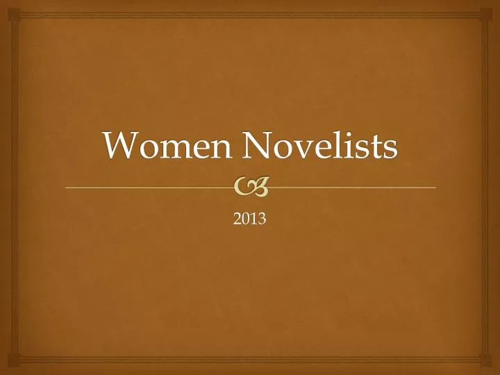 women novelists