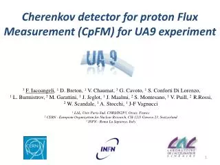 Cherenkov detector for proton Flux Measurement (CpFM ) for UA9 experiment