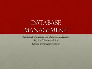 Database Management