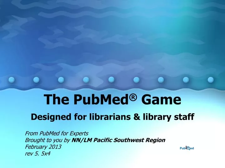 the pubmed game