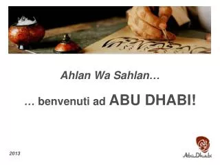 benvenuti ad abu dhabi