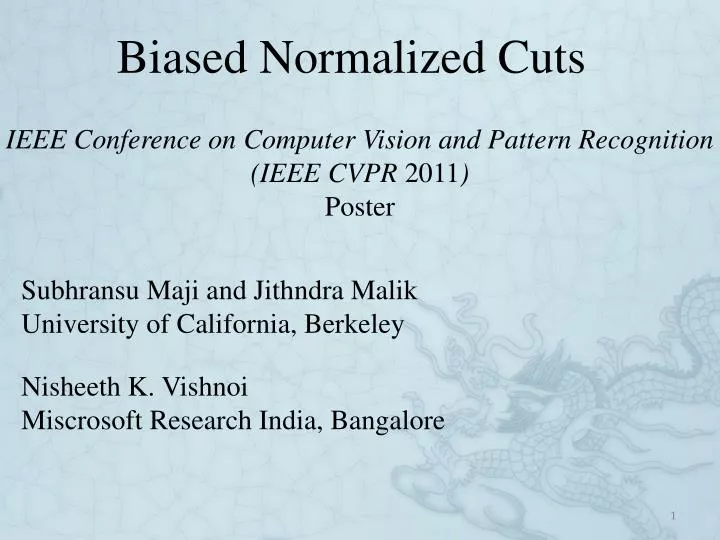 biased normalized cuts