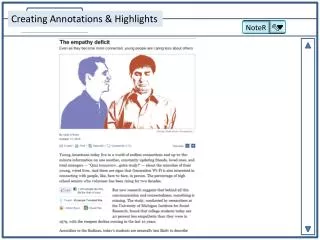 Creating Annotations &amp; Highlights