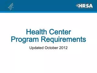 Health Center Program Requirements