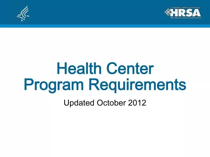 health center program requirements