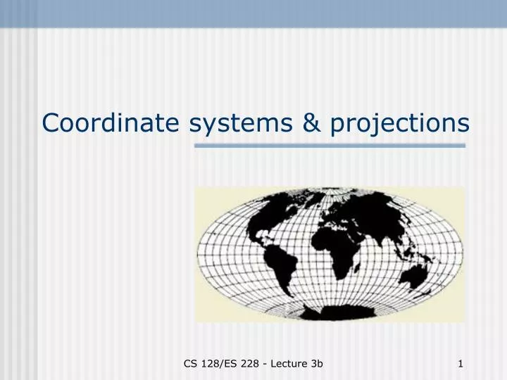 coordinate systems projections